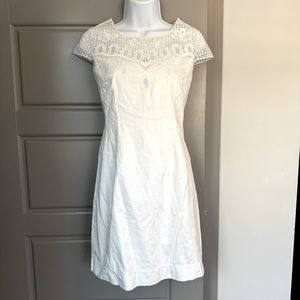 White Lilly Pulitzer Dress - 0 - Lace Cap Sleeve Top